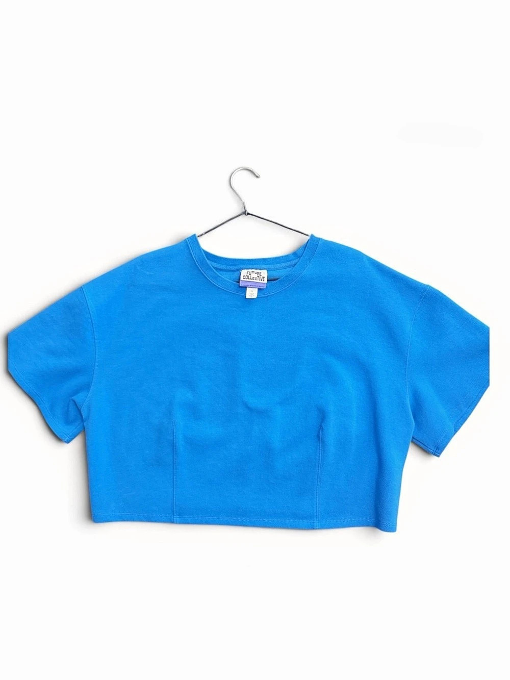 Future Collective Blue Short Sleeve Crop Top
